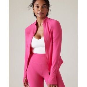 Athleta Salutation Jacket - Tulip Pink